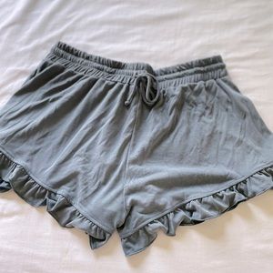 Lulus Flowy Ruffled Shorts with Tie Waistband